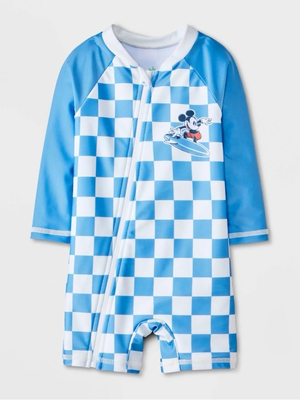 Baby Boys' Disney Mickey Mouse Surfing Full Zip - Blue 6m
